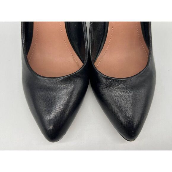 Vince Camuto Vickiy Women Black Leather Pumps Heels Size 6.5M - Picture 4 of 7
